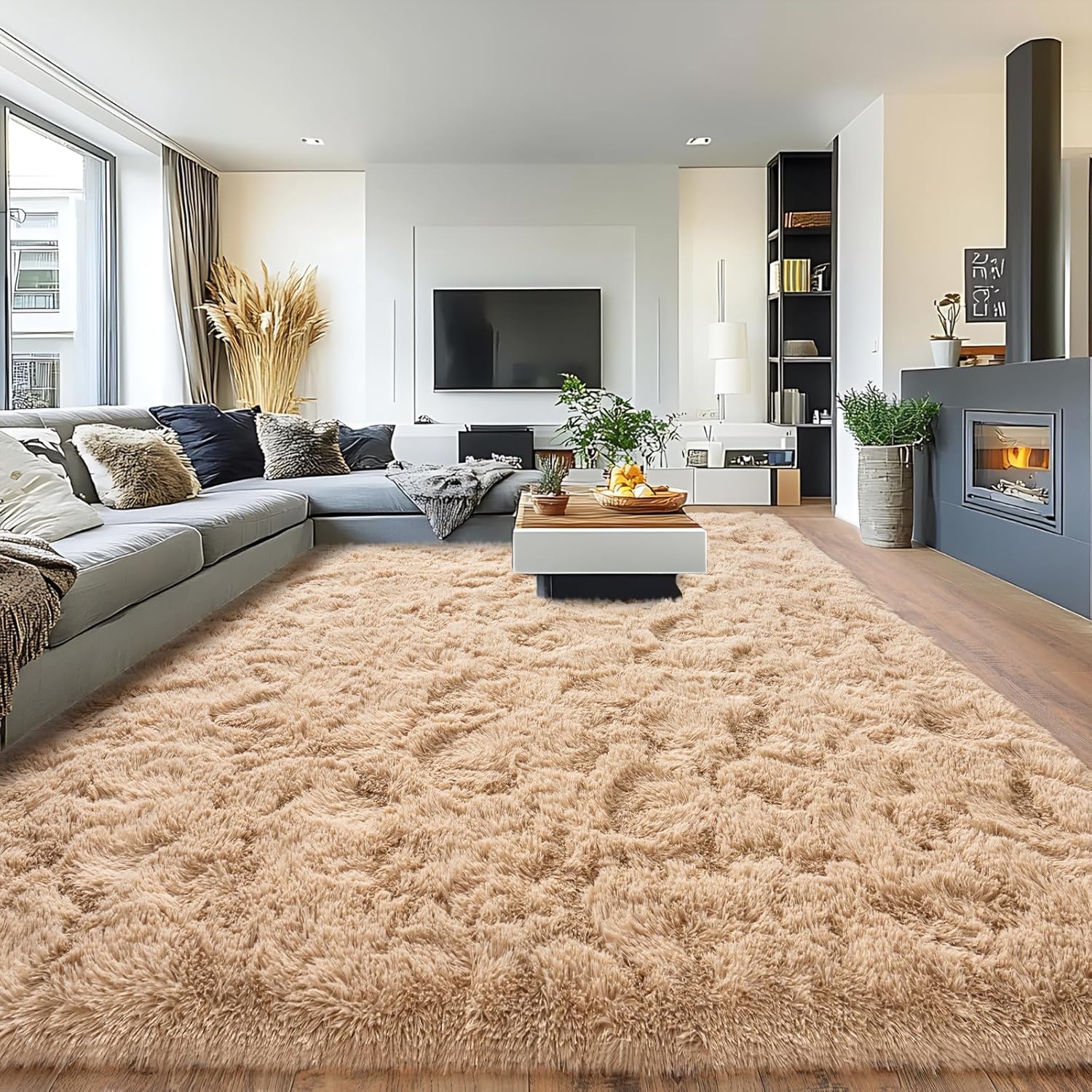 Luxurious 8x10 Plush Area Rug for Living Room and Bedroom