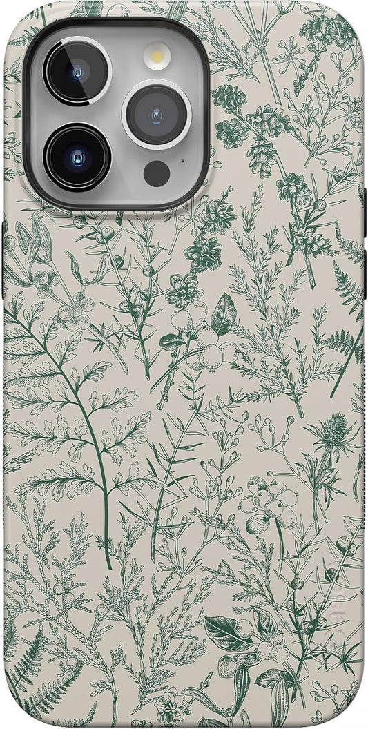 Casely iPhone 15 Pro Case | Sage Garden Green Floral