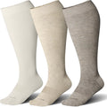 Wide Calf Compression Socks for Women and Men 15-20mmHg Support