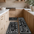 Kitchen Rug Sets of 3 Piece Non Slip Kitchen Rugs and Mats - Washable