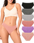 BAMBOO COOL Womens Bamboo Bikini Underwear 6-Pack - Soft, Breathable