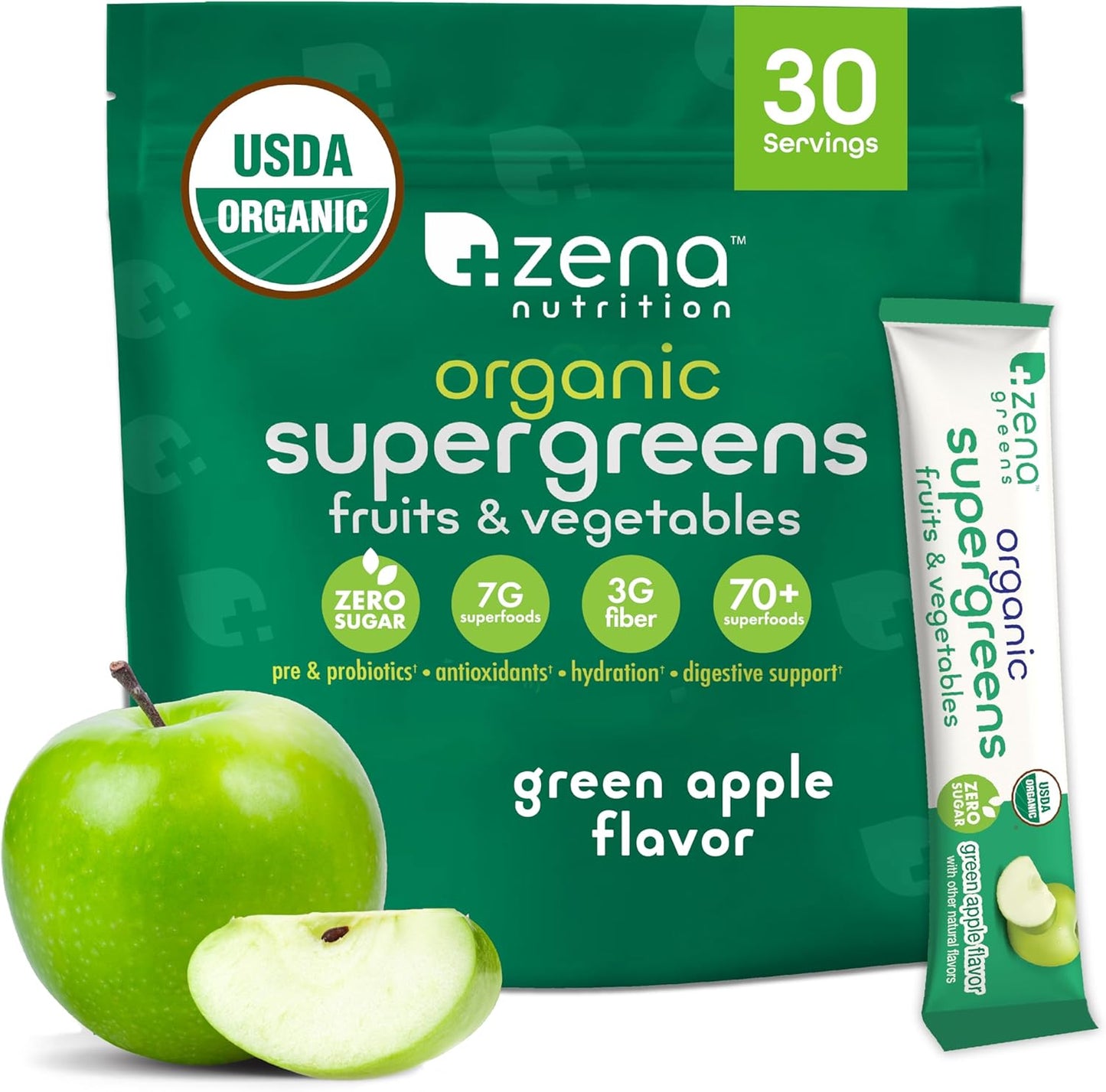Organic Super Greens Powder with 70+ Superfoods for Wellness