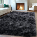 8x10 Area Rugs for Living Room - Large Fluffy Tie-Dyed Shag Rug