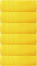 Luxury Bath Towels 100% Cotton Set of 6 - Plush, Highly Absorbent