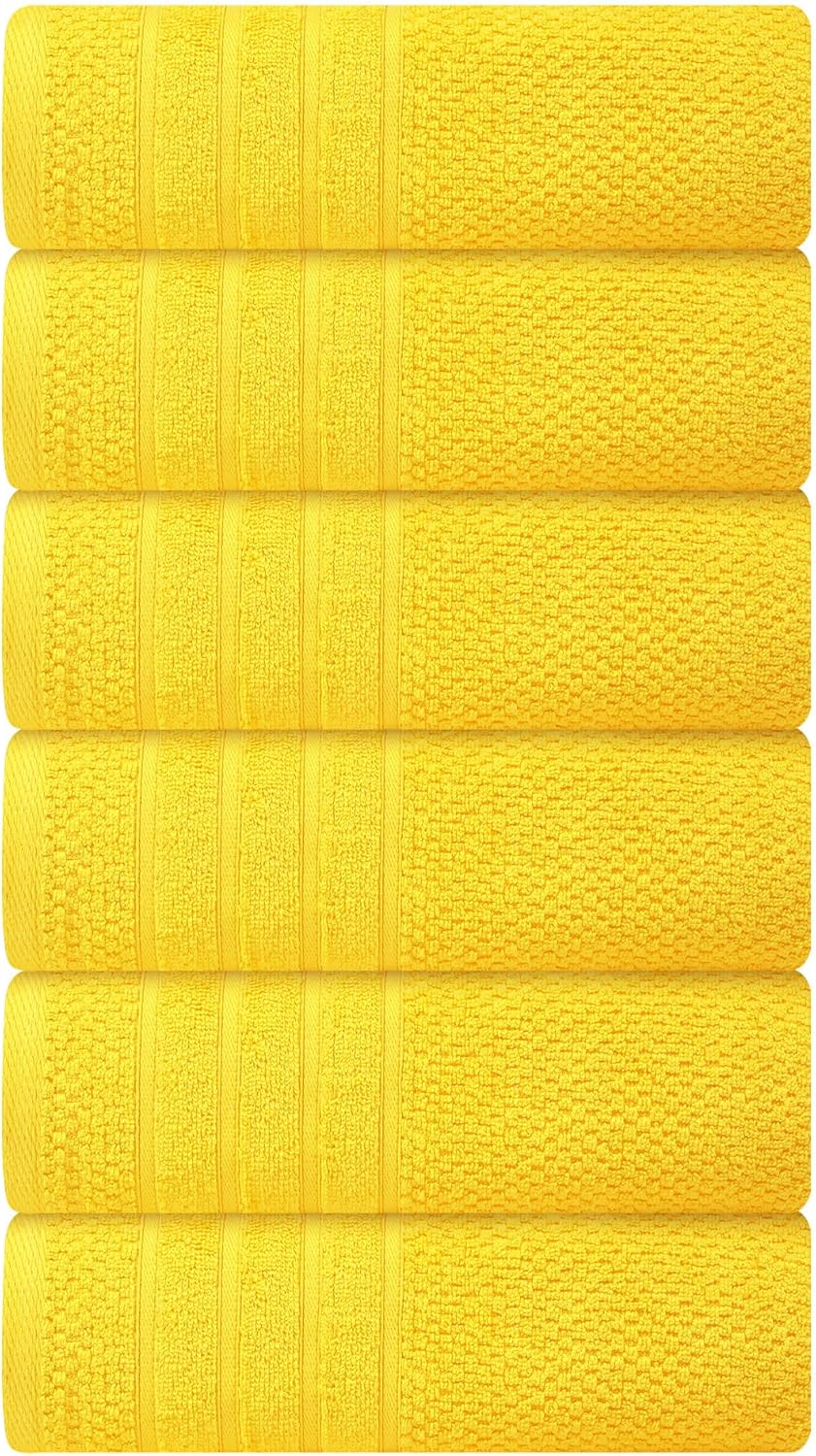 Luxury Bath Towels Set of 6 - Ultra Soft, Plush, Highly Absorbent