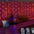 Purple Orange Solar Halloween Curtain Lights - 300 LED Outdoor