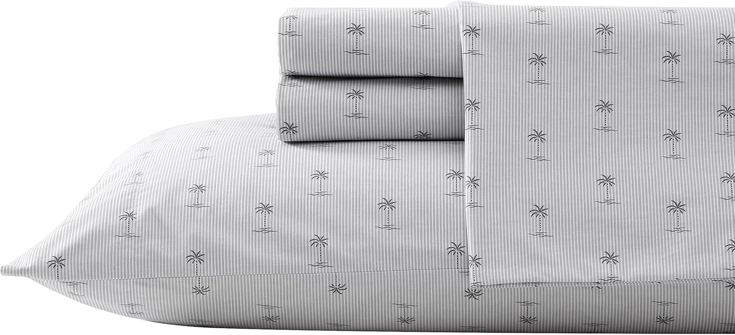 Tommy Bahama Queen Sheets Set - Crisp Cotton Percale Bedding