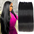 Beauty Queen 16A Straight Bundles Human Hair Extensions - Thick, True