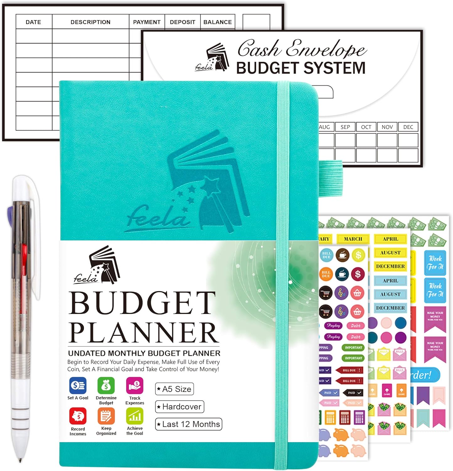 2025 Budget Planner Organizer Set - Track Finances Easily!