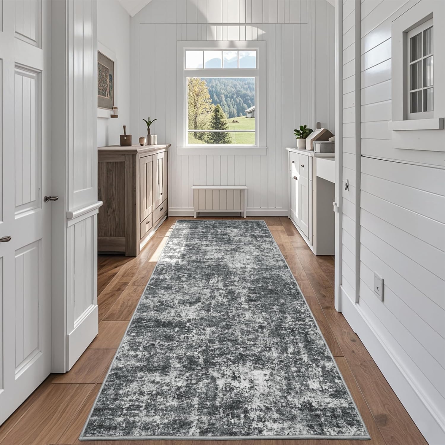 Runner Rug for Hallways Kitchen 2ft 6inx8ft Non Slip Carpet
