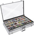 Aluminum Glass Display Case for Cards, 2 Pack XL Large Size