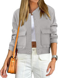 ANRABESS Women Cropped Bomber Jacket for Trendy Fall Outfits