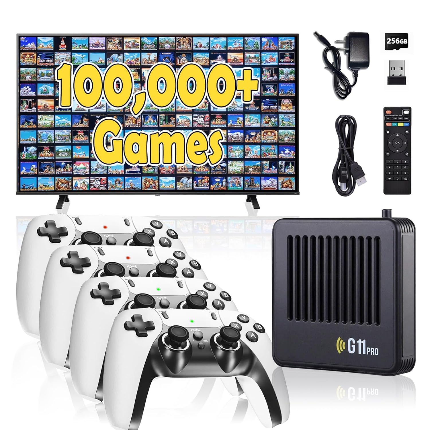 All8bit G11 Pro Game Box with 100,000+ Games for Retro Fun