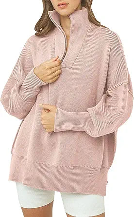 LOGENE Women's 1/4 Zipper Sweatshirt for Stylish Comfort