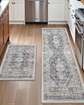DEXI Kitchen Floor Mats Anti Fatigue Set of 2 - Cushioned Runner Rugs