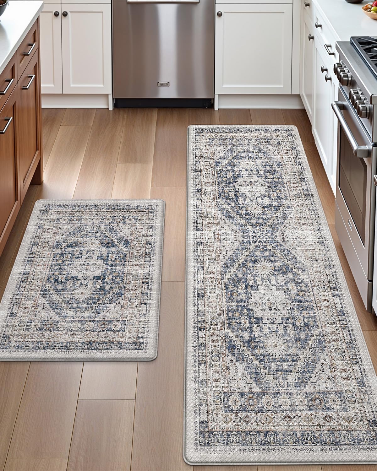 DEXI Kitchen Floor Mats Anti Fatigue Cushioned Runner Rug Set