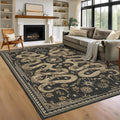 Stylish Snake 8 x 10 Rug for Living Room and Bedroom Decor