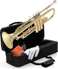 Mendini Bb Standard Trumpet Set for Beginners - Complete Gold Kit