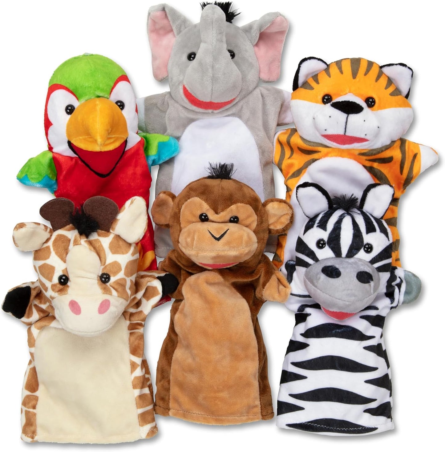 Melissa & Doug Safari Buddies Hand Puppets Set - Fun for Kids 2+