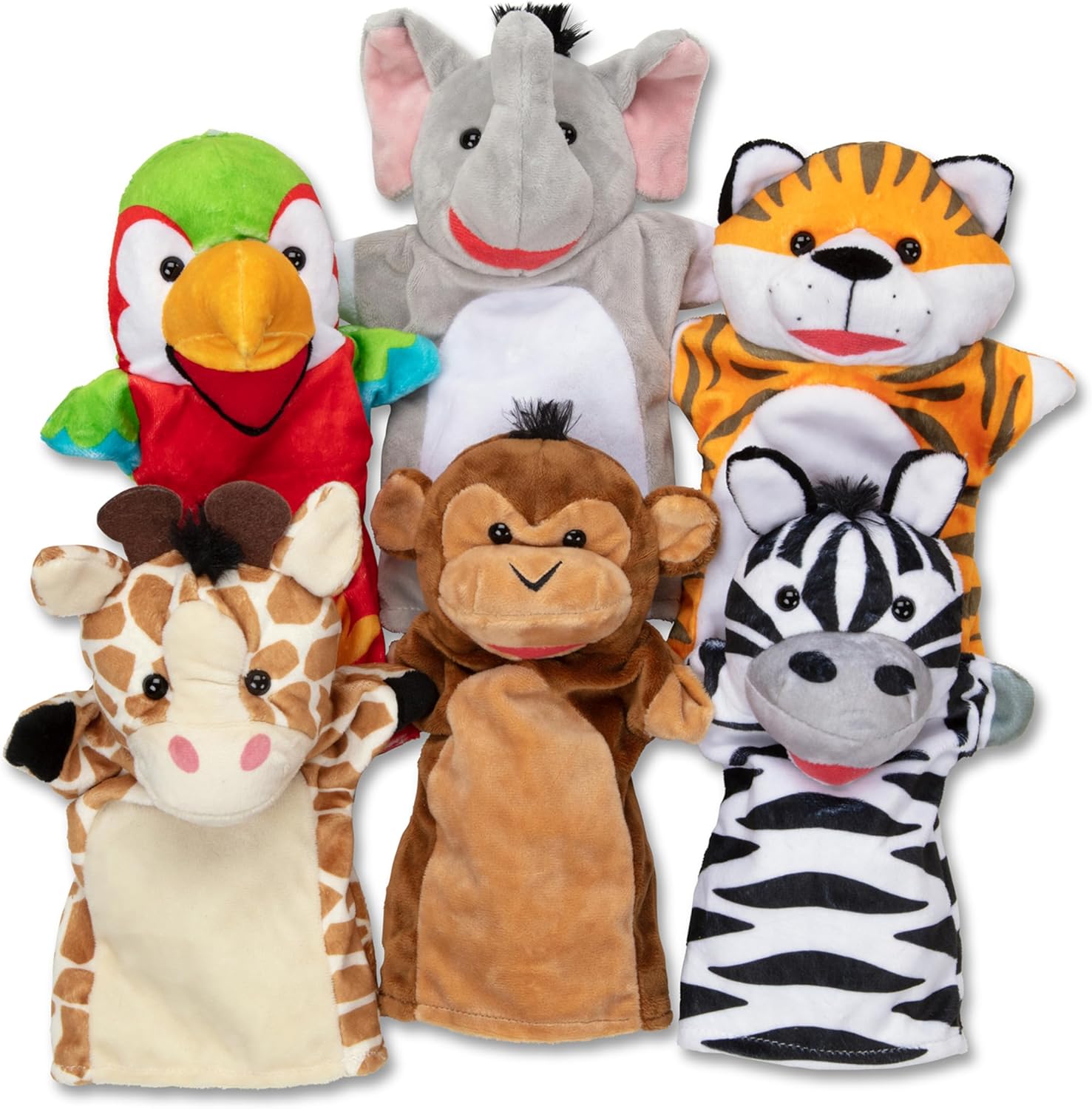 Melissa & Doug Safari Buddies Hand Puppets Set - Fun for Kids 2+