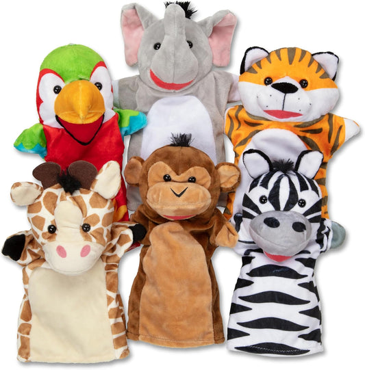 Melissa & Doug Safari Buddies Hand Puppets Set - Fun for Kids 2+