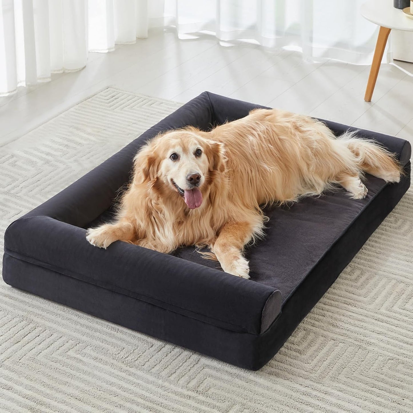 Orthopedic Dog Bed Large with Washable Cover and Waterproof Lining