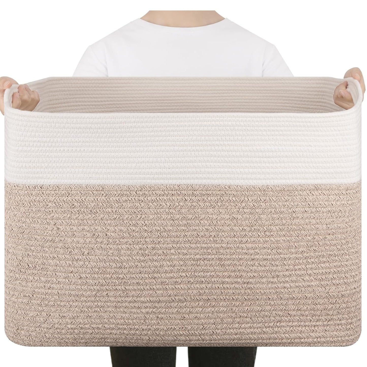 Extra Large Cotton Rope Woven Storage Basket for Kids Toys