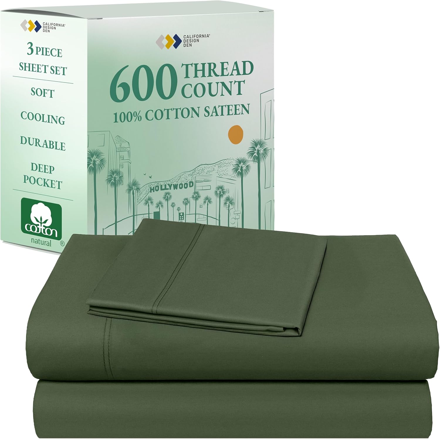California Design Den Twin XL Bed Sheets Set for Luxury Comfort