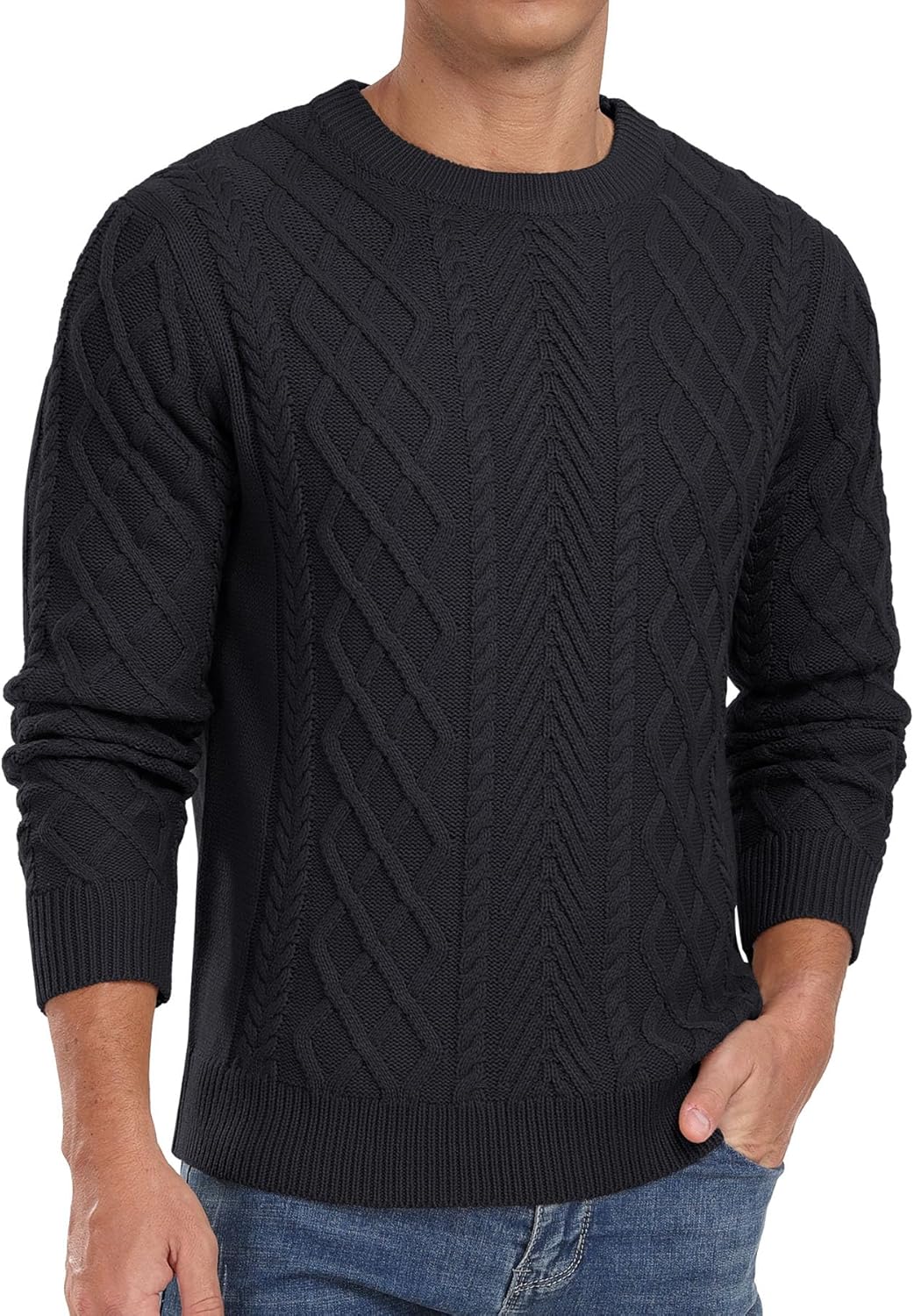 Askdeer Men's Pullover Sweater for Classic Casual Style