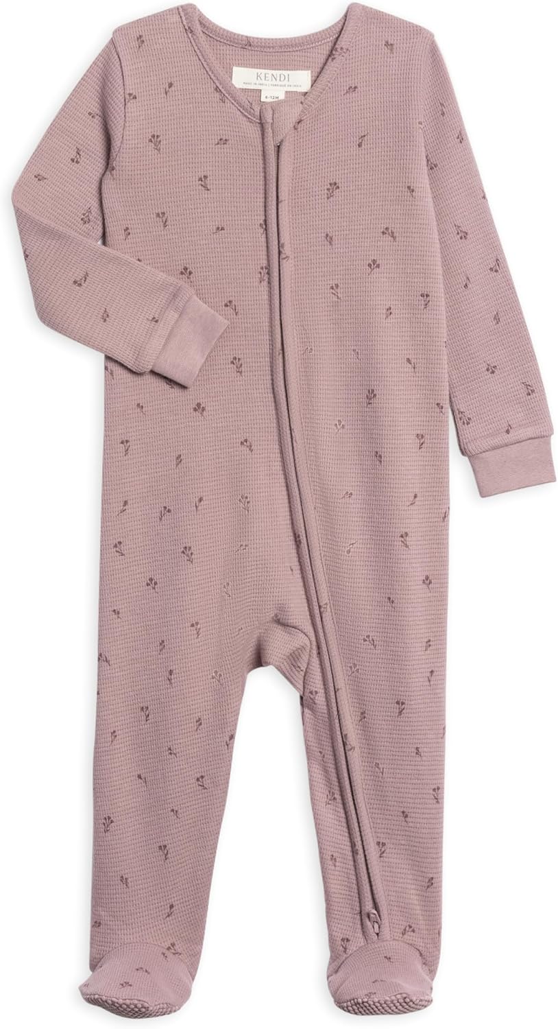 Colored Organics Baby Zip-Up Footed Sleeper for Newborns