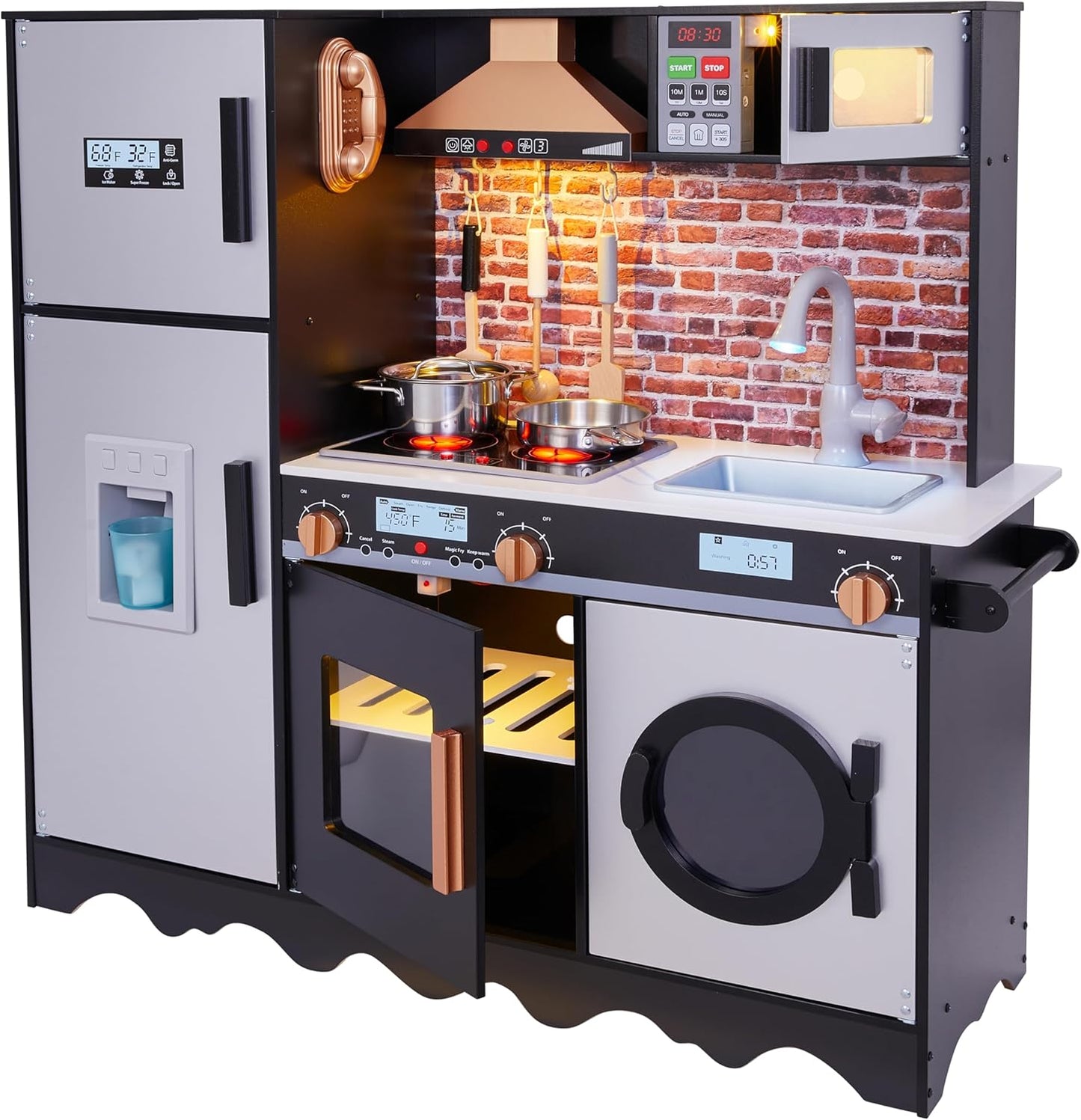 Lil' Jumbl Kids Kitchen Set - Realistic Play Kitchen for Kids