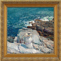 DIY Solid Wood Frame for 24x24 Canvas - Ornate Gold 2.4in Wide