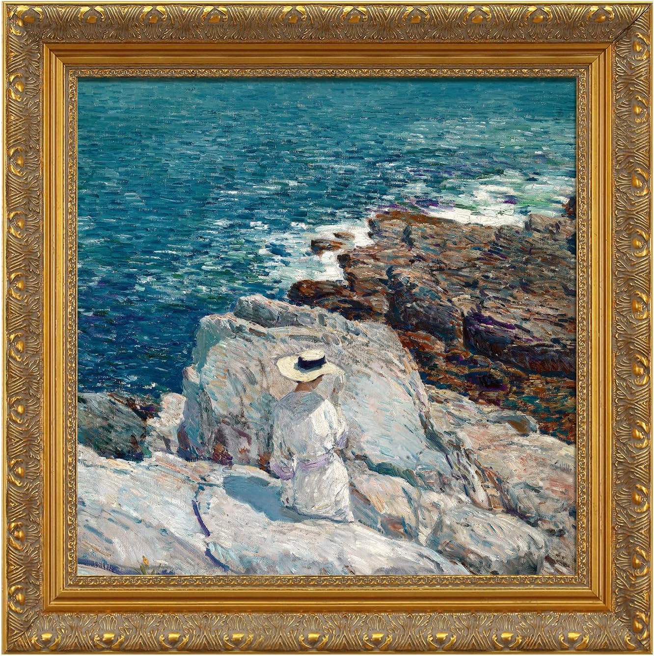 DIY Solid Wood Frame for 24x24 Canvas Oil Paintings, Antique