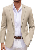 Men's Casual Knit Blazer Two Button Lightweight Sport