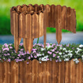 Wood Garden Fence 8in x 8ft Landscape Edging - Rustic Yard Border