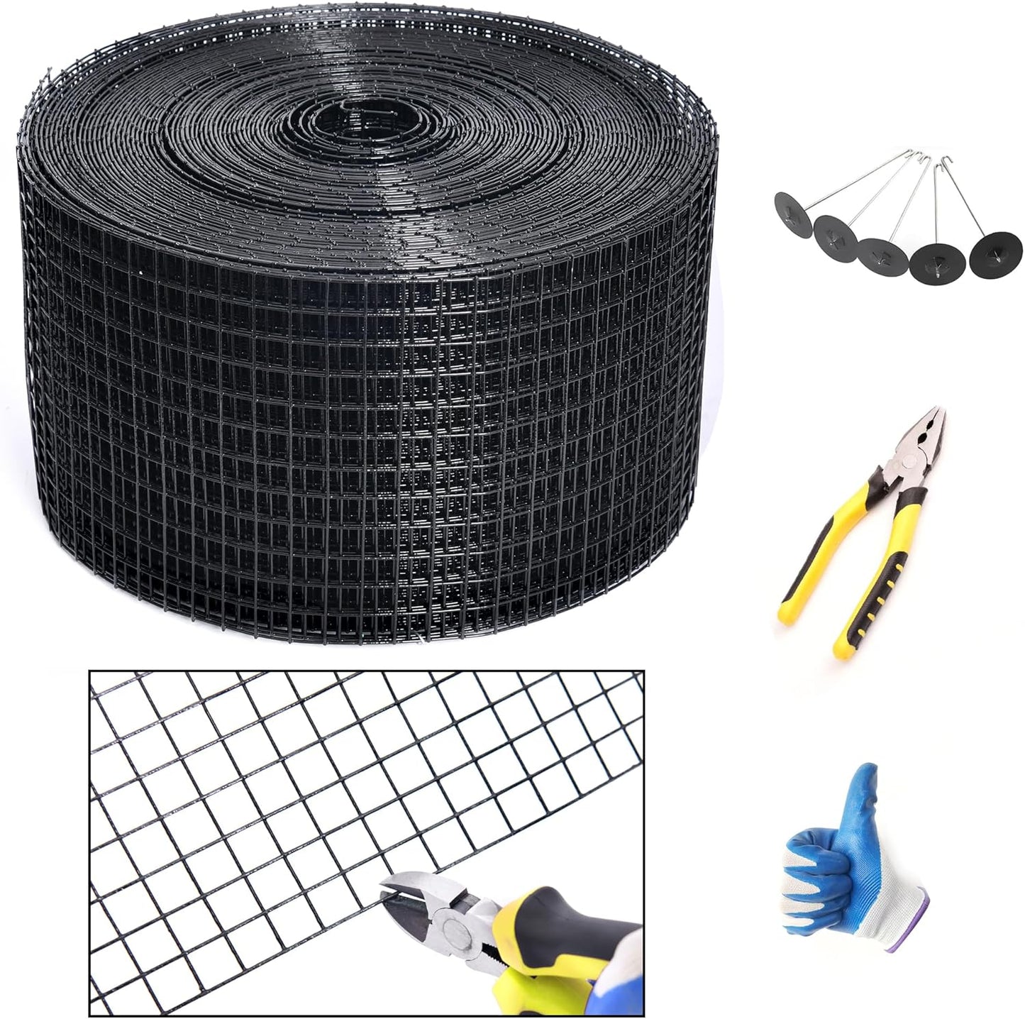 YESON Solar Panel Guard Kit: 8in X 100ft PVC Coated Mesh Roll