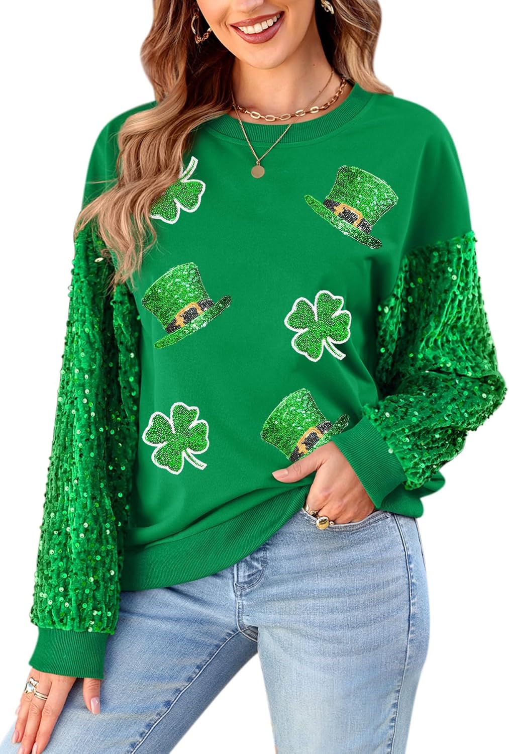 Sparkling St. Patrick's Crewneck Sweatshirt