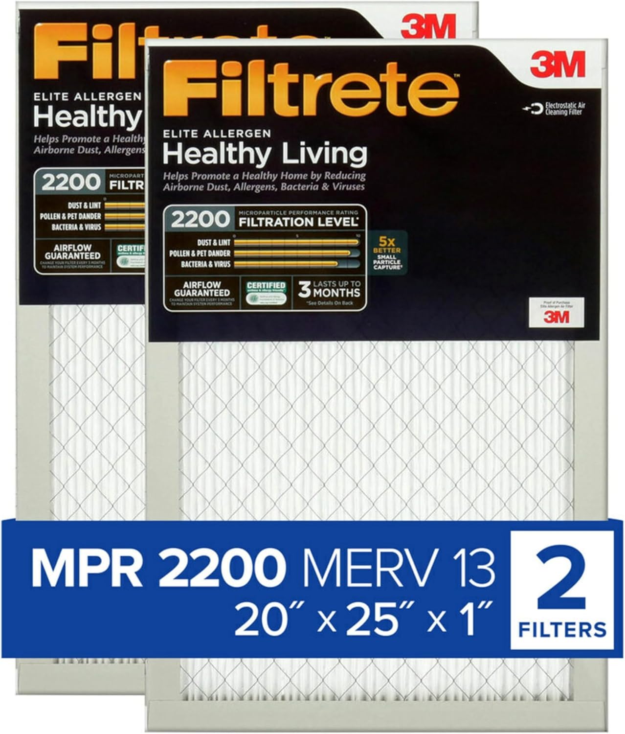 Filtrete Elite Allergen Virus Filter 2-Pack