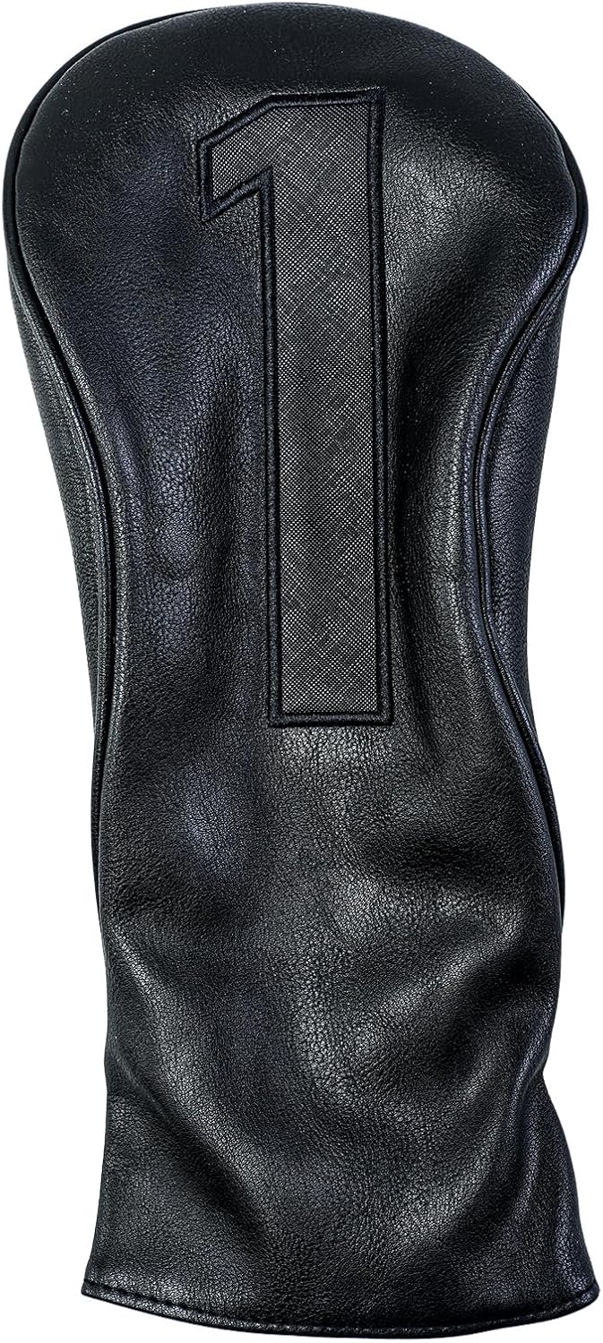 Golf Club Covers Blackout Leather Headcovers for All Clubs