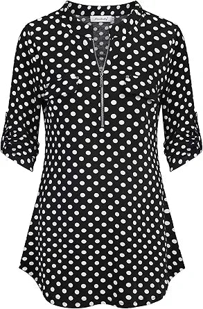 Ninedaily Women's 3/4 Sleeve Plaid Shirts for Every Season