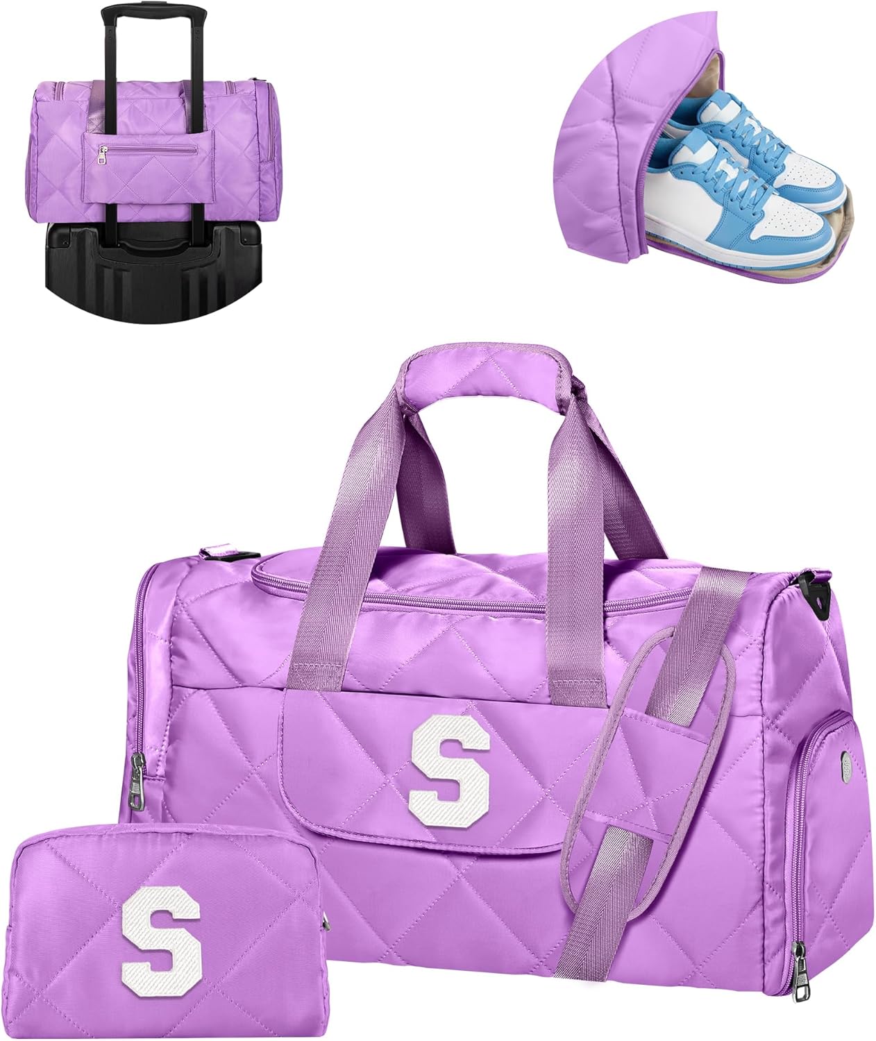 Personalized Initial Travel Bag for Women and Teens Gift