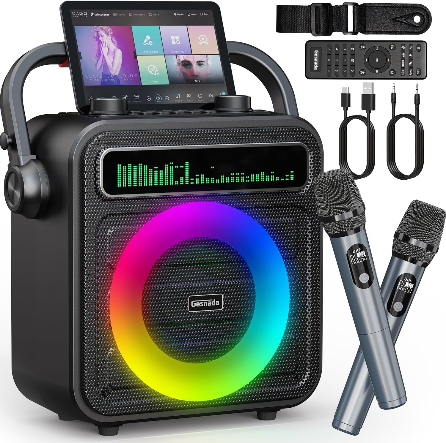 Karaoke Machine with Wireless Microphones for Fun Parties