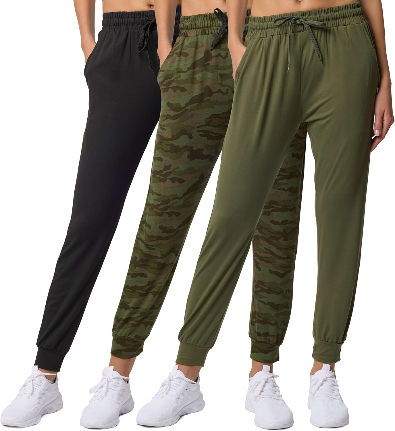 Ultra-Soft Lounge Joggers: 3 Pack Women's Athletic Pants