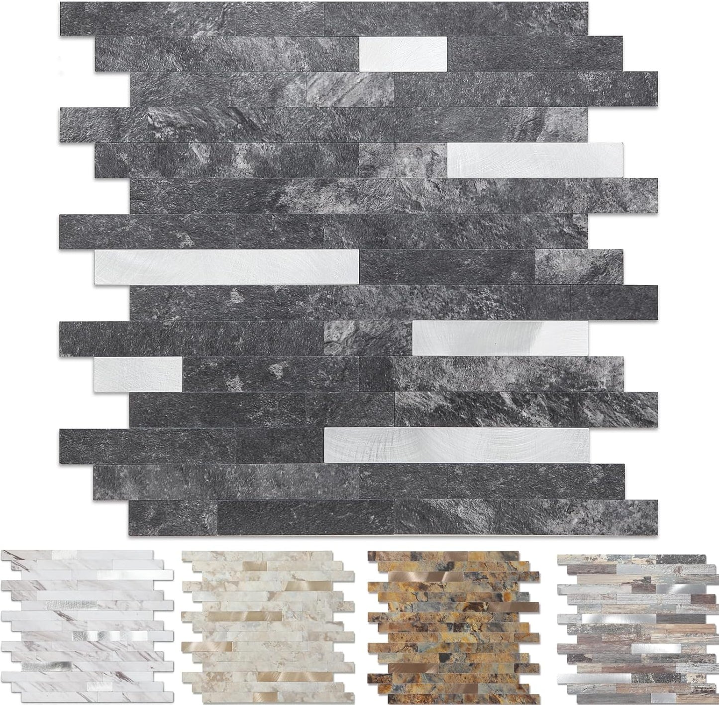 Yipscazo Peel and Stick Stone Metal Tile Backsplash Review
