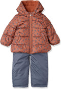 Baby-girls Water-resistant Snowsuit Set - Warm Hooded Winter Jacket