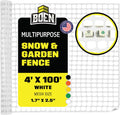 BOEN 4ft x 100ft White Temporary Fencing for Safety and Security