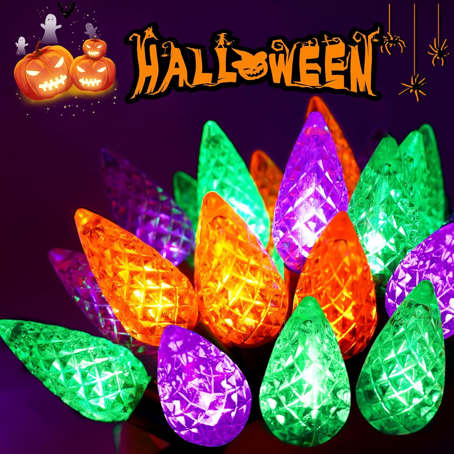 240 LED C6 Halloween String Lights for Spooky Decor