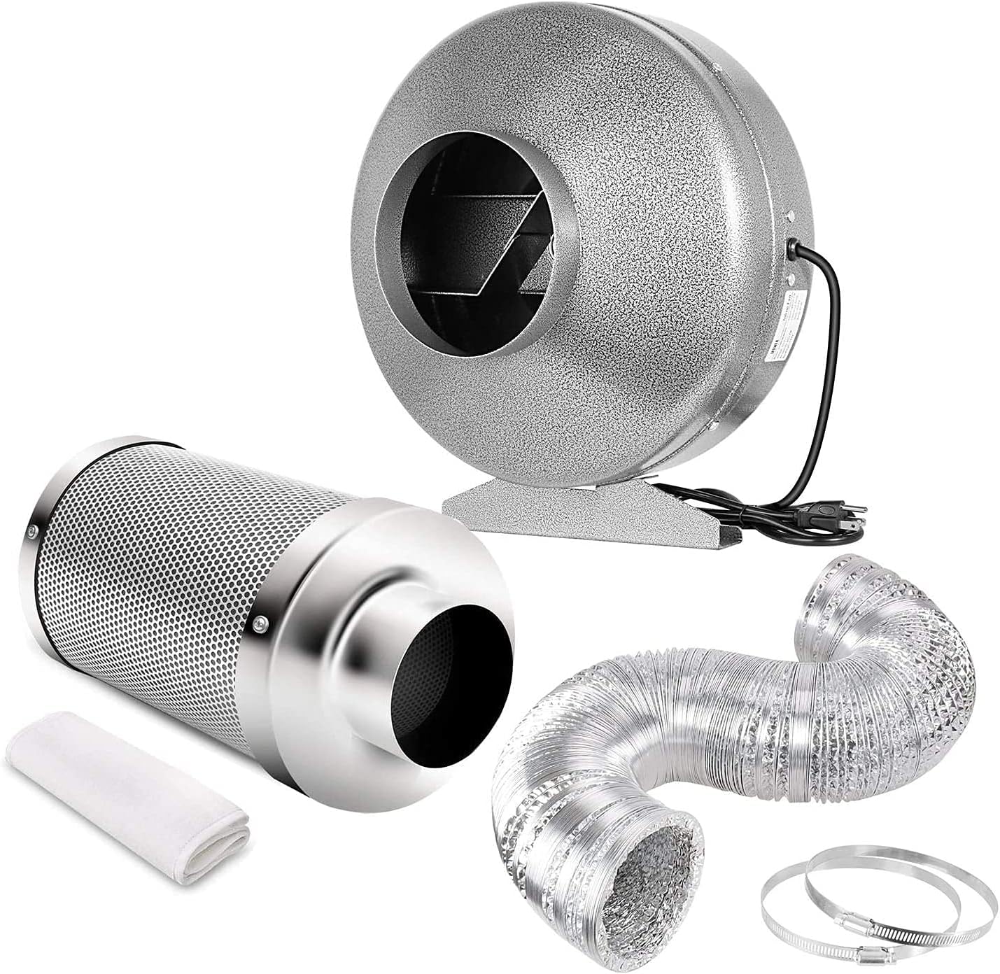 iPower 4 Inline Fan & Filter Combo - Optimal Grow Tent Ventilation