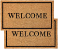 Coco Coir Door Mat with Heavy Duty Backing - Durable Welcome Mat