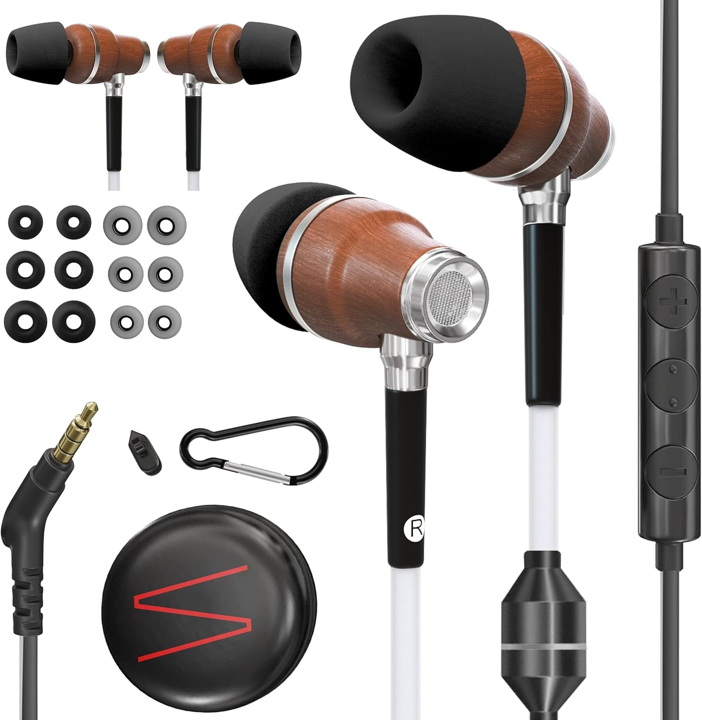 Symphonized Premium Wooden Airtube Headphones for Clear Audio